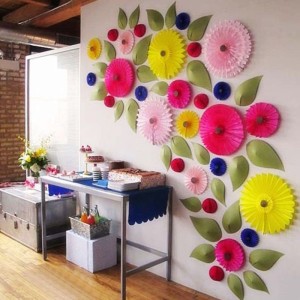 Honeycomb paper fan shopping mall shop window display paper fan festival party decoration supplies