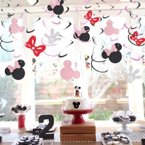 Spiral hanging mouse hanging children's birthday window decoration props party supplies